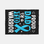 Proud Vater T1d Warrior V-Nacken Fleecedecke (Vorderseite (Horizontal))