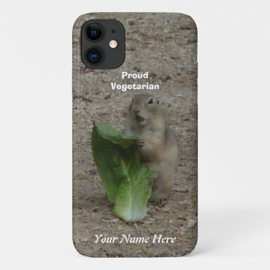 Proud Vegetarian - Erdeichhörnchen Case-Mate iPhone Hülle (Rückseite)