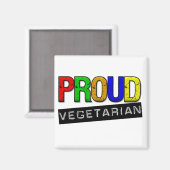 Proud Vegetarian Magnet (Vorderseite/Rückseite)