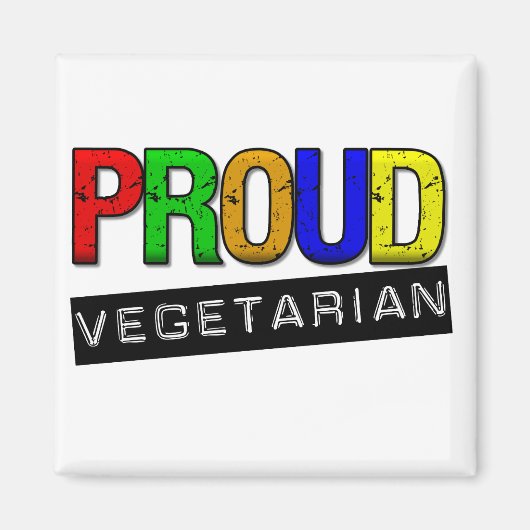 Proud Vegetarian Magnet (Vorne)