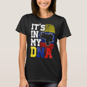 Proud Venezuelan Fingerprint Caracas Pride Dna Ven T-Shirt