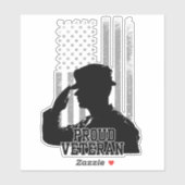 Proud Veteran Aufkleber (Blatt)