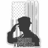 Proud Veteran Aufkleber (Vorderseite)