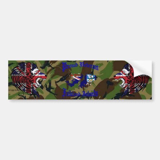 Proud Veteran ..... Falklands Autoaufkleber (Vorne)