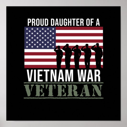 Proud Veteran Tochter Happy Veterans Day Veteran Poster (Vorne)