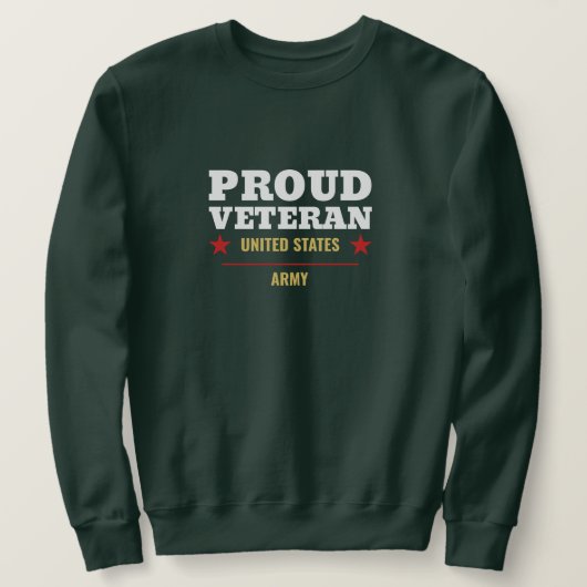 Proud Veteran – United States Army Sweatshirt (Design vorne)