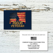 Proud Veteran US Flag Company Thank You