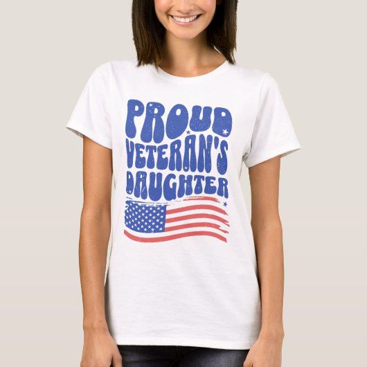 Proud Veteran's Daughter  T-Shirt (Vorderseite)