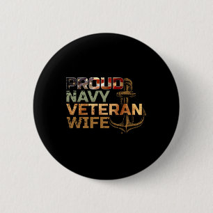 Proud Veterans Ehefrau US American Flag Patriotic Button