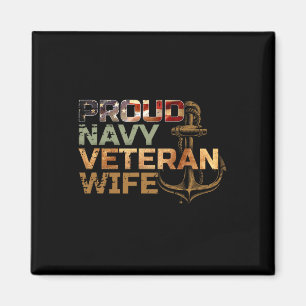 Proud Veterans Ehefrau US American Flag Patriotic Magnet