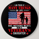 Proud Veterans Tochter 20 Button (Vorderseite)