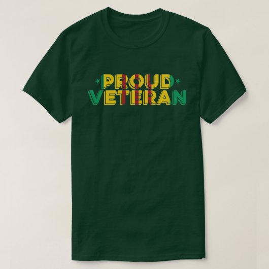 Proud Vietnam War Veteran Ribbon T-Shirt (Design vorne)