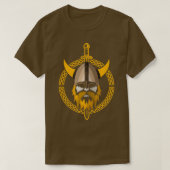 Proud Viking Warrior mit Bart Helmet T-Shirt (Design vorne)