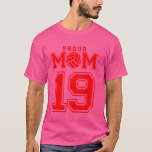 Proud Volleyball Mama Nr. 19 R T-Shirt