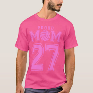 Proud Volleyball Mama Nr. 27 P T-Shirt