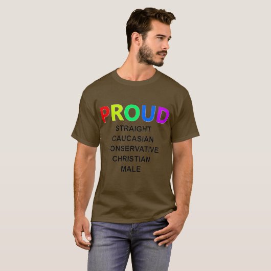 PROUD Weiße Männchen T-Shirt (Vorne ganz)