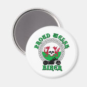 Proud Welsh Biker Magnet (Vorderseite/Rückseite)