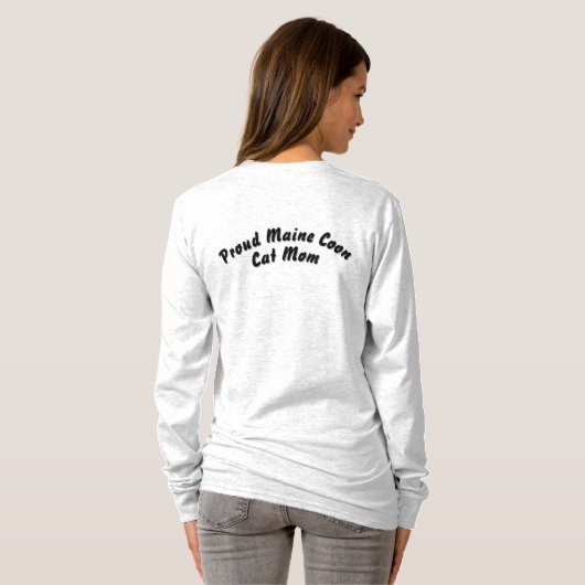 Proud White Maine Coon Cat Mama T - Shirt (Schwarz voll)