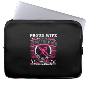 Proud Wife Of An Awesome Electrician Gift Laptopschutzhülle
