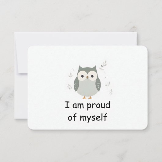 Proud Wise Woodland Animal Affirmation Card Einladung (Vorderseite)