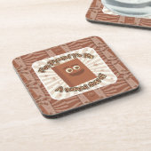 Proud Word Nerd Muster Slogan Spaß Kunst Getränkeuntersetzer (Linke Seite)