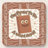 Proud Word Nerd Muster Slogan Spaß Kunst Getränkeuntersetzer (Vorderseite)