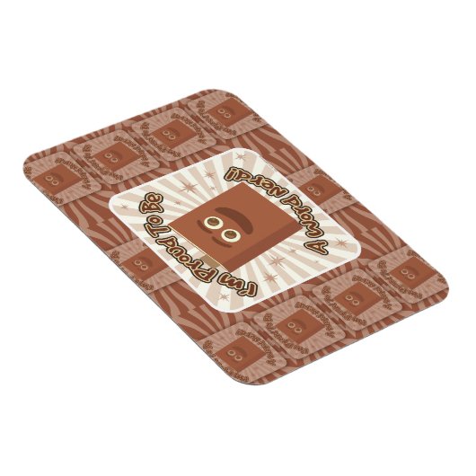 Proud Word Nerd Muster Slogan Spaß Kunst Magnet (Rechte Seite)