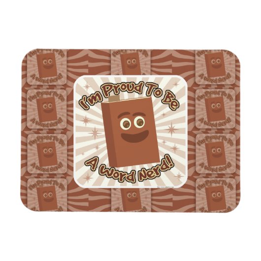 Proud Word Nerd Muster Slogan Spaß Kunst Magnet (Horizontal)