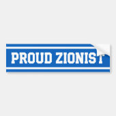 Proud Zionist pro-Israel Autoaufkleber (Vorne)