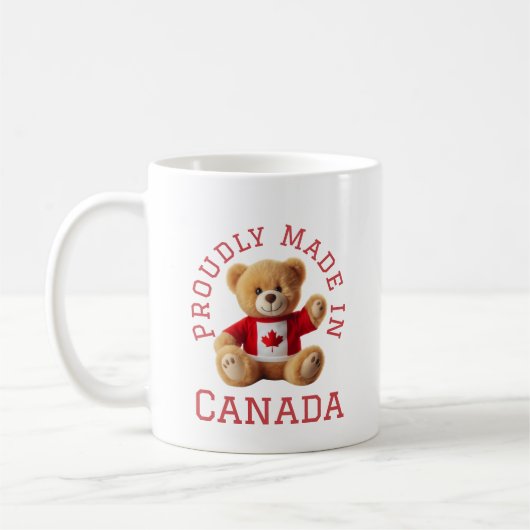 Proudding Made in Canada mit Teddy Bear Kaffeetasse (Links)