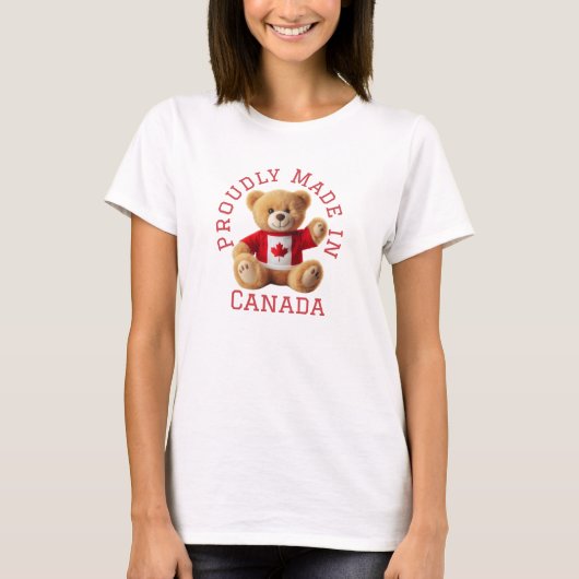 Proudding Made in Canada mit Teddy Bear T-Shirt (Vorderseite)