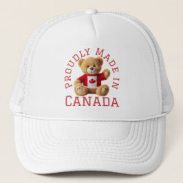 Proudding Made in Canada mit Teddy Bear Truckerkappe