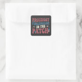 Proudest Firecracker in Patch 4. Juli USA Quadratischer Aufkleber (Tasche)