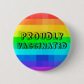 Proudi geimpft - Rainbow Covid Impfung Button (Vorderseite)