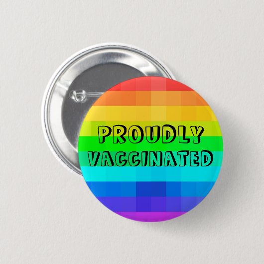 Proudi geimpft - Rainbow Covid Impfung Button (Vorne & Hinten)