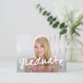 Proudly Brushed Abschluss Ankündigung/Einladung Einladungspostkarte (Stehend Vorderseite)