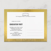 Proudly Brushed Abschluss Ankündigung/Einladung Einladungspostkarte (Rückseite)