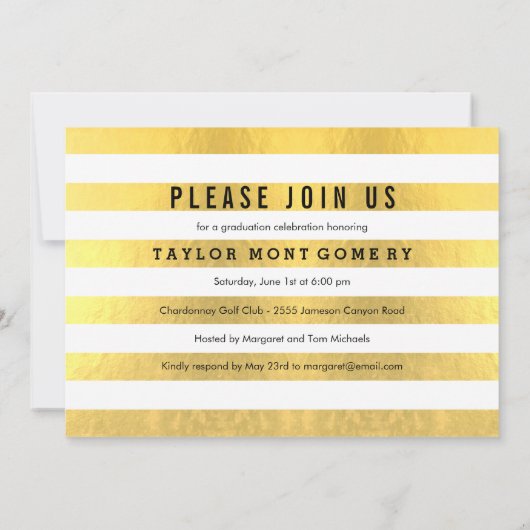 Proudly Brushed Abschluss Ankündigung - Gold (Rückseite)