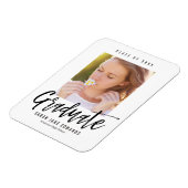 Proudly Brushed Abschluss Announcement Magnet (Linke Seite)