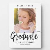 Proudly Brushed Abschluss Foto Plaque Fotoplatte (Vorderseite)