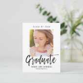 Proudly Brushed Abschluss Postkarte (Stehend Vorderseite)