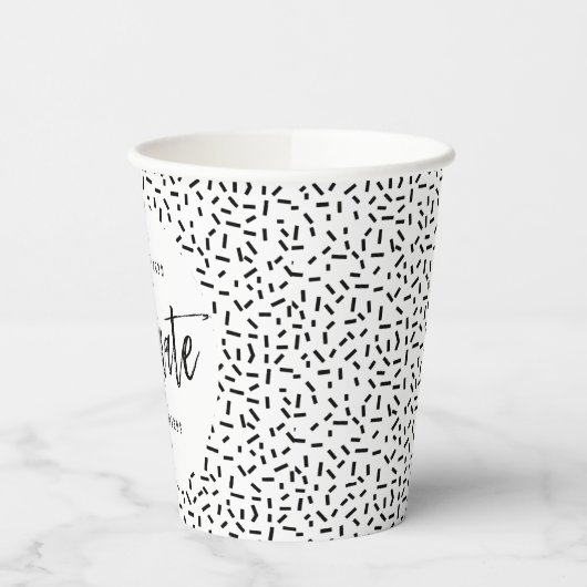 Proudly Brushed Graduation Party Paper Cup Pappbecher (Links)