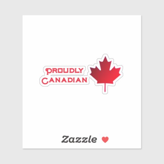 Proudly Canadian Contour Kiss-cut vinyl Aufkleber (Blatt)