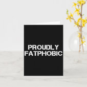 Proudly Fatphobic Funny Gym Print With Hilarious Q Karte (Gelbe Blume)