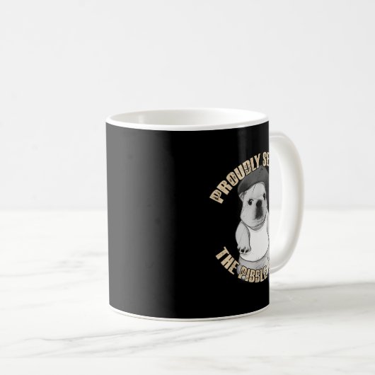 Proudly Serving The Bble Army Funny Meme Dog Kaffeetasse (VorderseiteRechts)