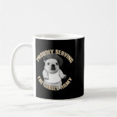 Proudly Serving The Bble Army Funny Meme Dog Kaffeetasse (Links)