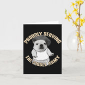 Proudly Serving The Bble Army Funny Meme Dog Karte (Gelbe Blume)