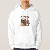 Proudly stubborn – grumpy cartoon mule with funny hoodie (Vorderseite)
