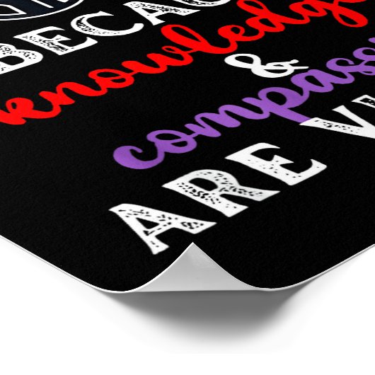 Proudly Woke Because Knowledge Comon Are Virtues Poster (Ecke)