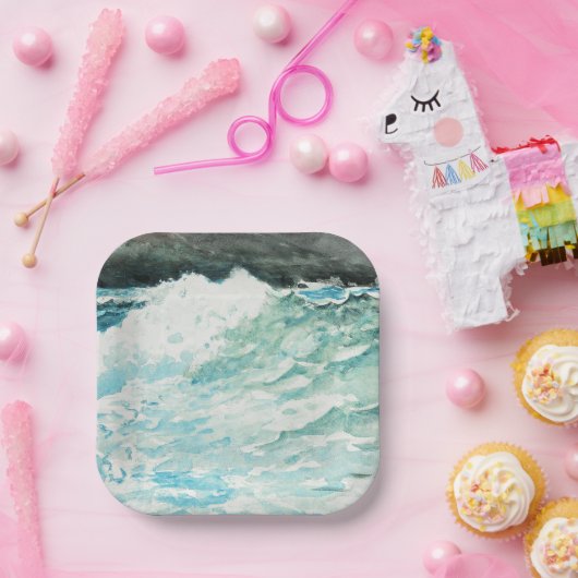 Prouts Neck, Kunstmalerei von Winslow Homer, Pappteller (Party)